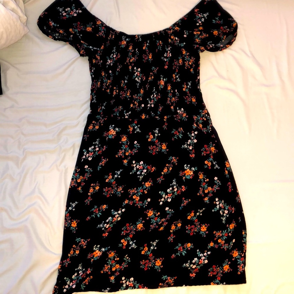 Black and Floral Dress